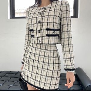 NWT Korean Clothing Brand AN:NEL Birthday Tweed Jacket and Skirt Set